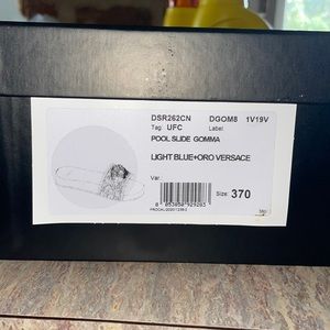 Versace baby blue slides